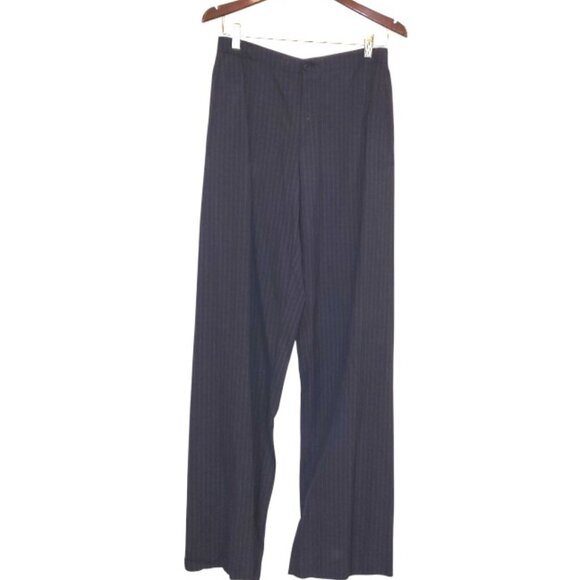NWOT Emporio Armani Womens Black Checked Pattern, Straight, Leg Career Pants - 8
